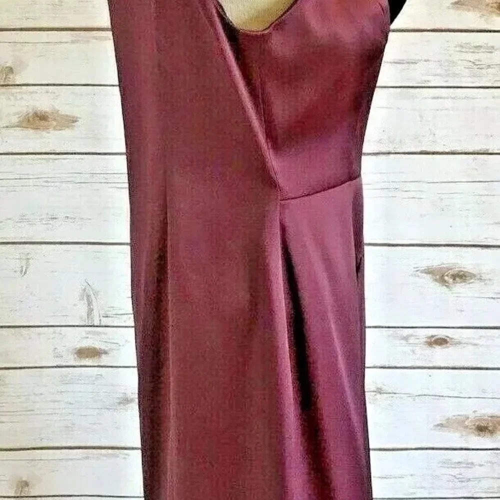 EVAN-PICONE Women Sleeveless Fully Lined Knee Length Burgundy Party Dress Size 4 - Picture 4 of 12